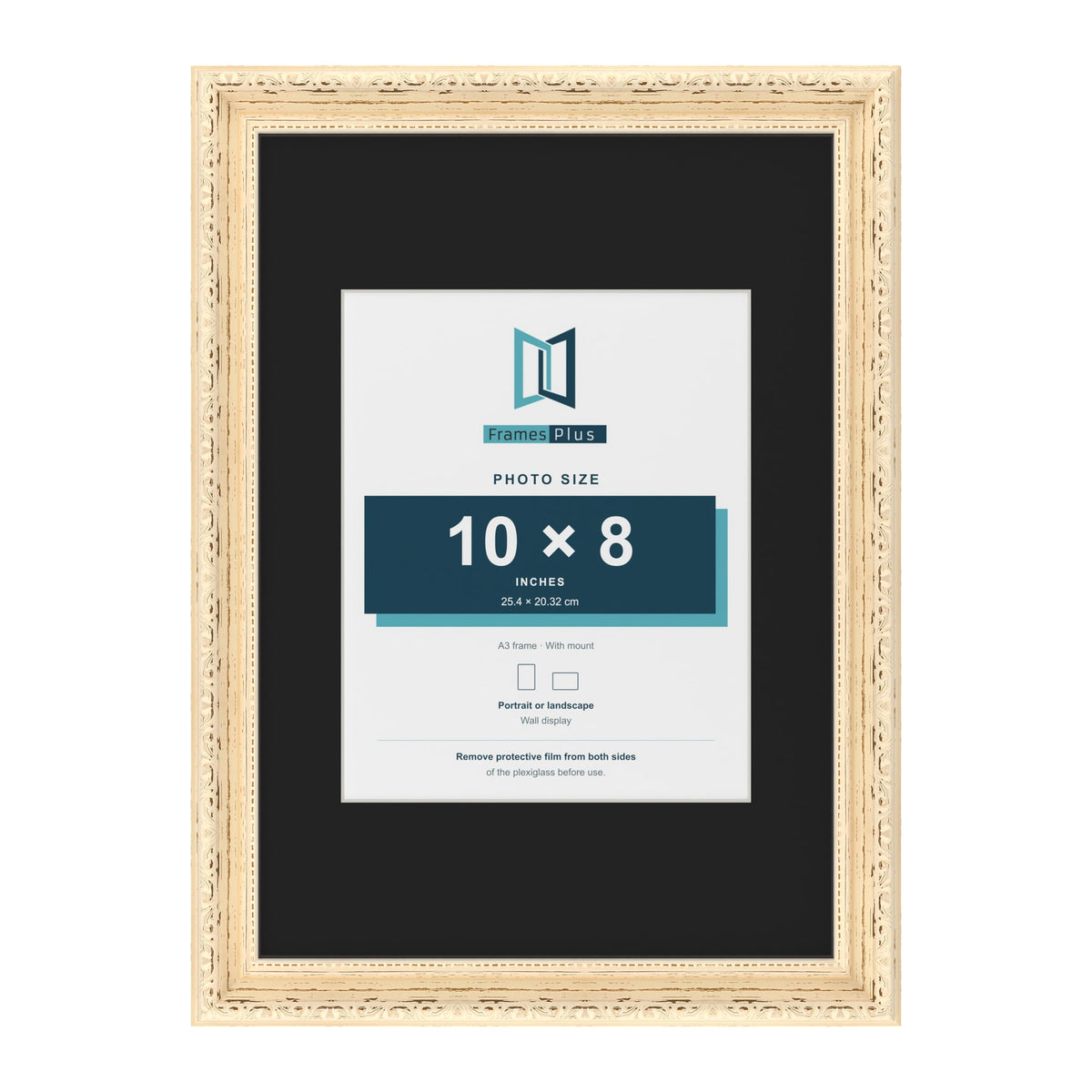 Louis Cream A3 picture frame with a black mount for a 10 x 8 inch photo