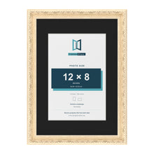 Louis Cream A3 picture frame with a black mount for a 12 x 8 inch photo