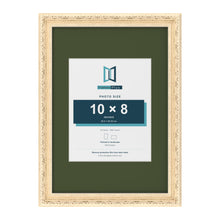 Louis Cream A3 picture frame with a green mount for a 10 x 8 inch photo