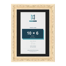 Louis Cream A4 picture frame with a black mount for a 10 x 6 inch photo