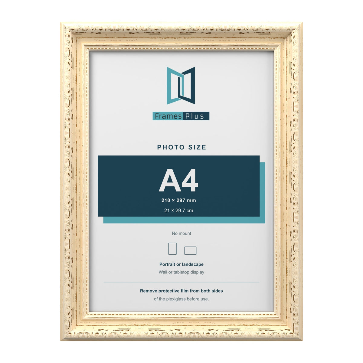 Louis Cream picture frame for an A4 photo