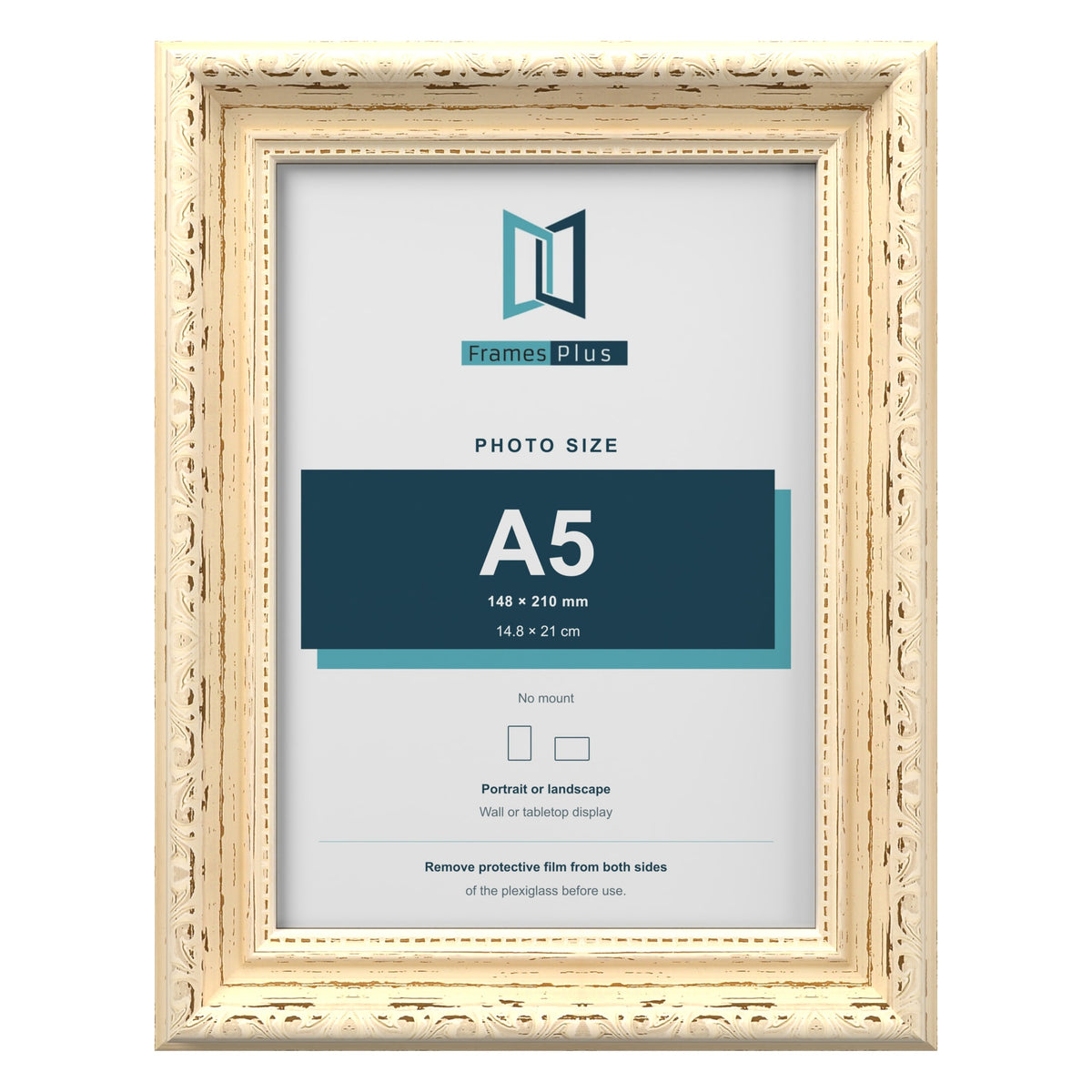 Louis Cream picture frame for an A5 photo