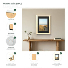 How to put a photo in a Louis Cream frame with a black mount in six steps