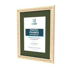 Louis Cream picture frame with a green mount