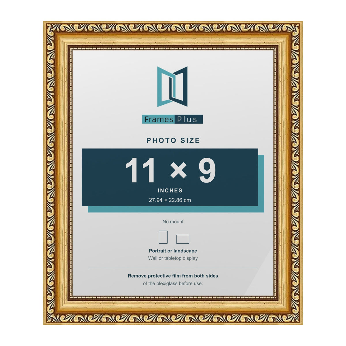 Louis Gold picture frame for an 11 x 9 inch photo