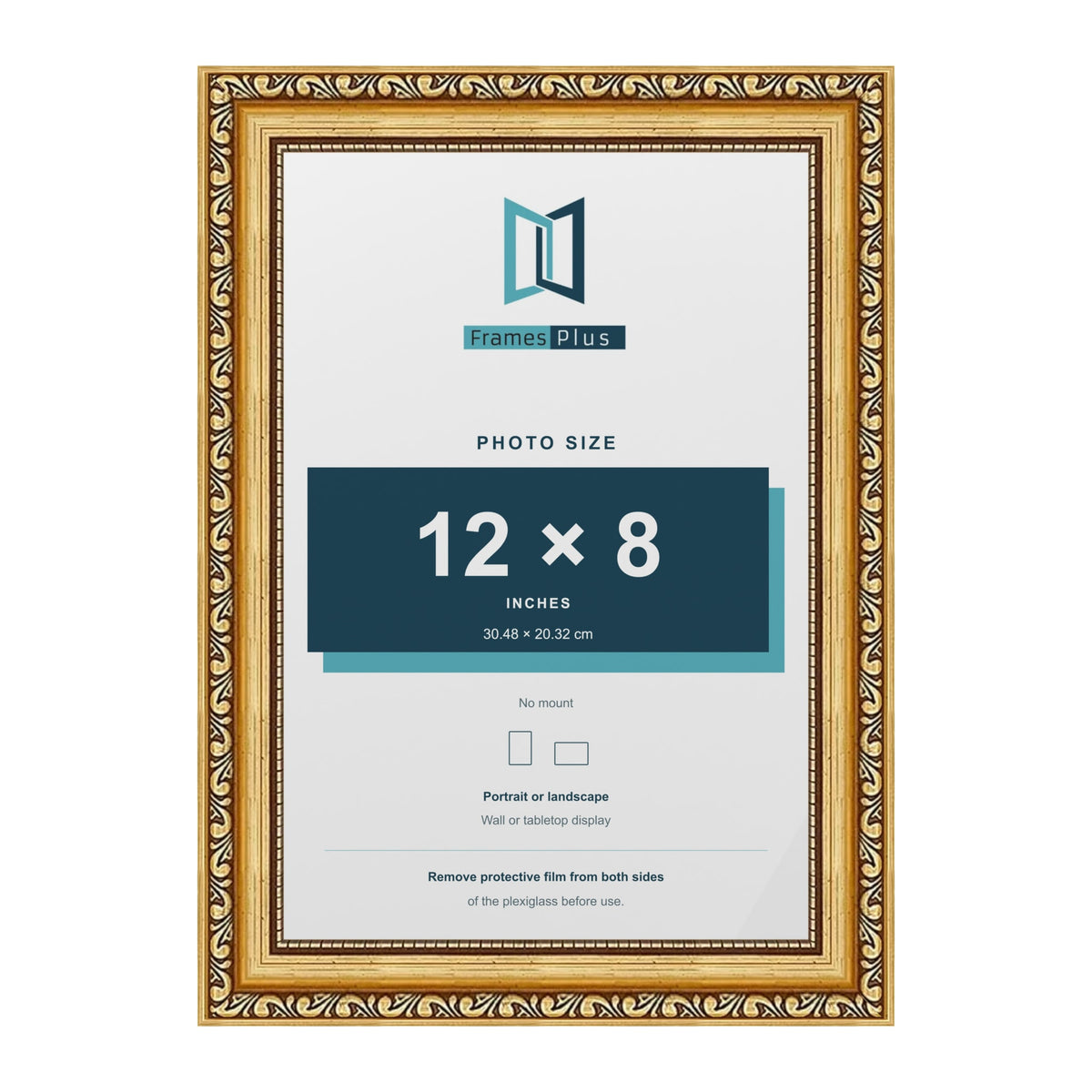 Louis Gold picture frame for a 12 x 8 inch photo