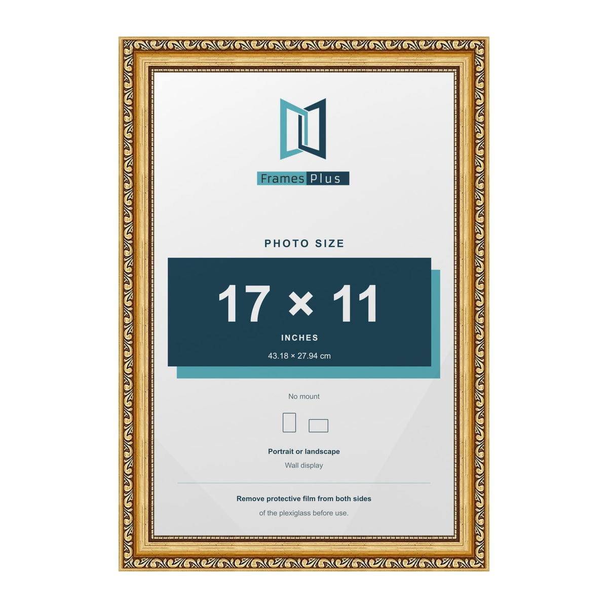 Louis Gold picture frame for a 17 x 11 inch photo