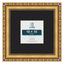 Louis Gold 20 x 20 cm picture frame with a black mount for a 10 x 10 cm photo