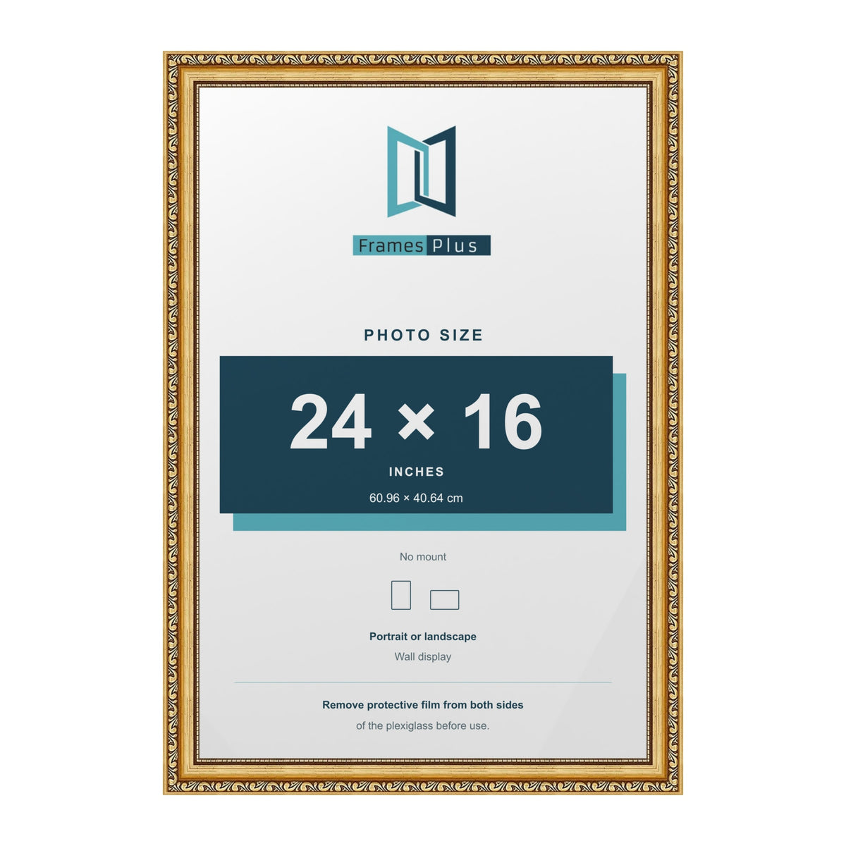 Louis Gold picture frame for a 24 x 16 inch photo