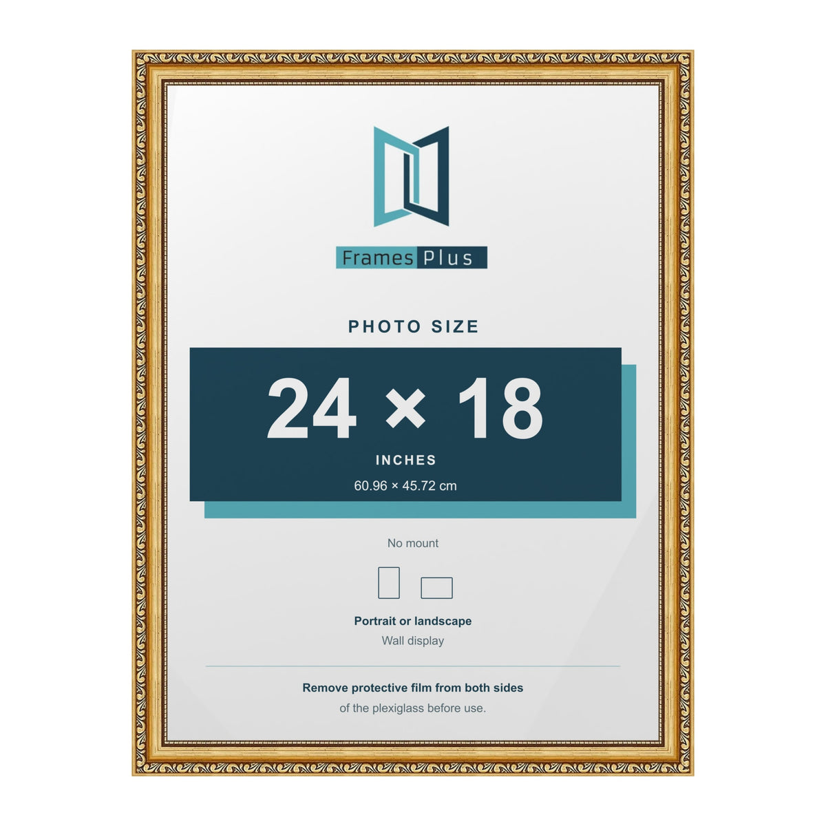 Louis Gold picture frame for a 24 x 18 inch photo