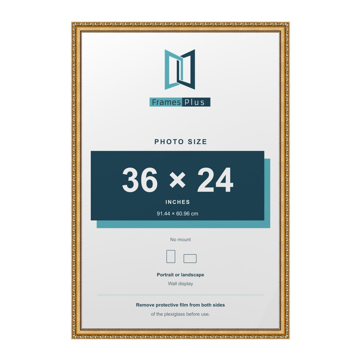 Louis Gold picture frame for a 36 x 24 inch photo