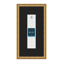 Louis Gold 60 x 30 cm picture frame with a black mount for a 40 x 10 cm photo