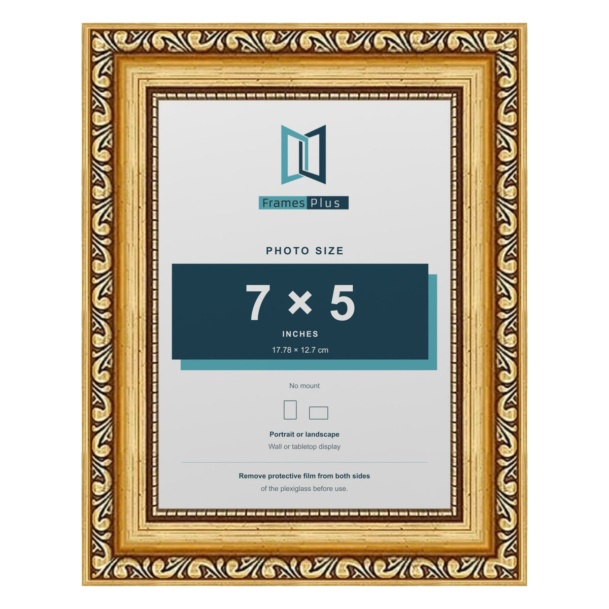 Louis Gold picture frame for a 7 x 5 inch photo