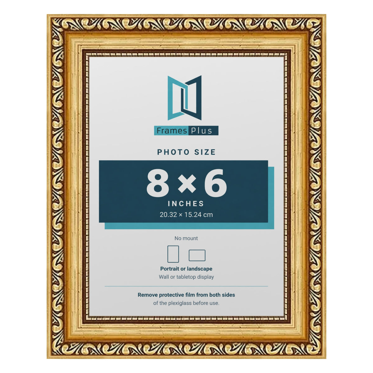 Louis Gold picture frame for an 8 x 6 inch photo