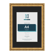 Louis Gold A3 picture frame with a black mount for an A4 photo