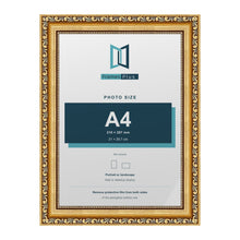 Louis Gold picture frame for an A4 photo