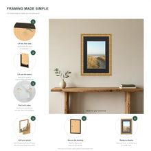 How to put a photo in a Louis Gold frame with a black mount in six steps