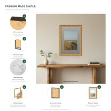 How to put a photo in a Louis Gold frame with a Dawn Grey mount in six steps