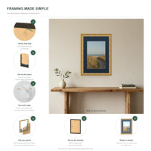 How to put a photo in a Louis Gold frame with a Pacific Blue mount in six steps