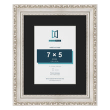 Louis Silver 10 x 8 inch picture frame with a black mount for a 7 x 5 inch photo