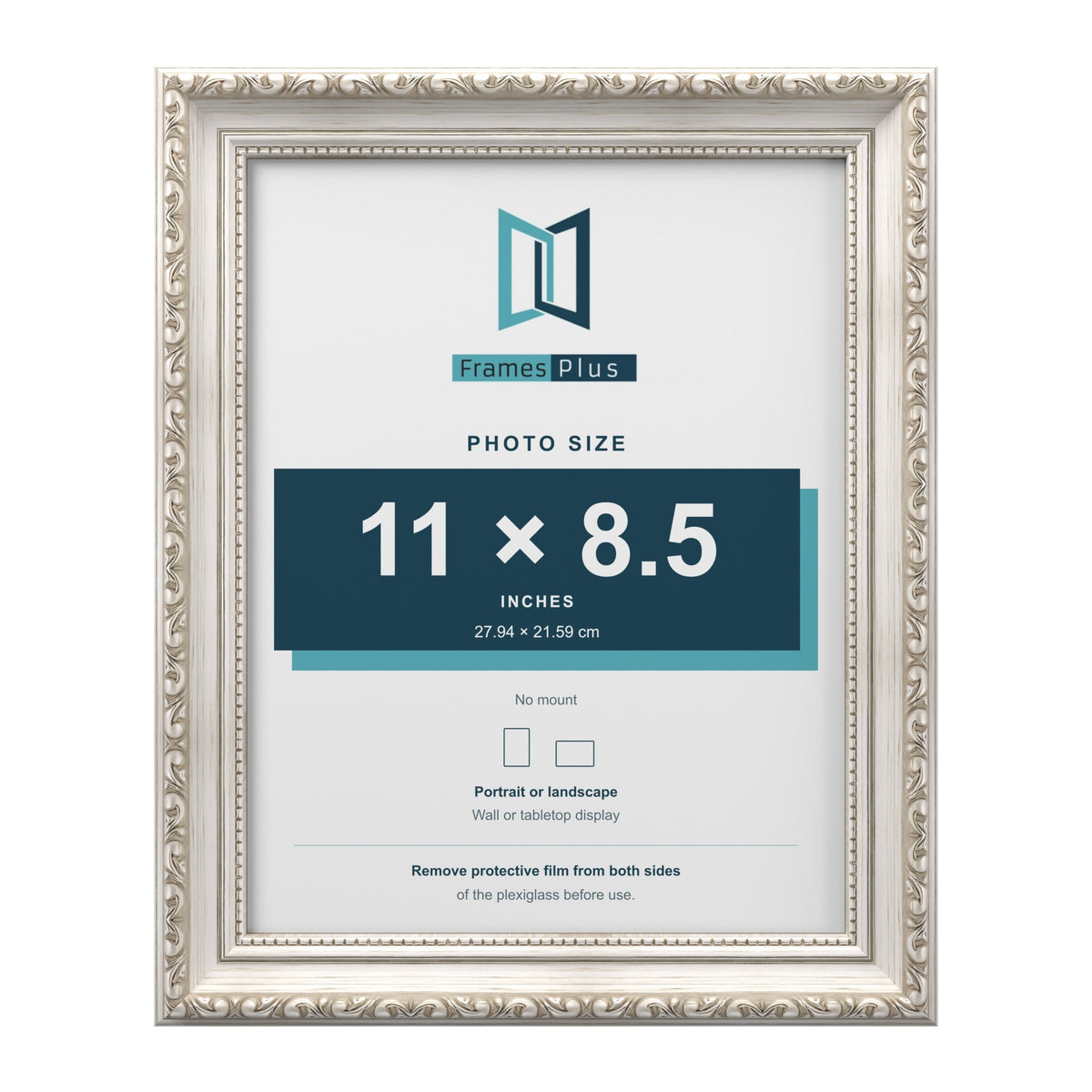 Louis Silver picture frame for an 11 x 8.5 inch photo