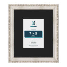 Louis Silver 12 x 10 inch picture frame with a black mount for a 7 x 5 inch photo