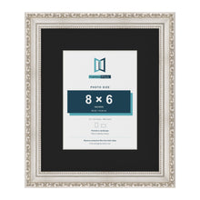 Louis Silver 12 x 10 inch picture frame with a black mount for an 8 x 6 inch photo