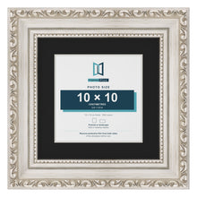 Louis Silver 15 x 15 cm picture frame with a black mount for a 10 x 10 cm photo