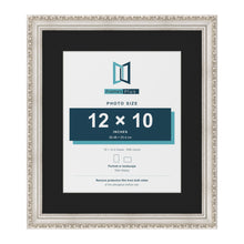 Louis Silver 16 x 14 inch picture frame with a black mount for a 12 x 10 inch photo