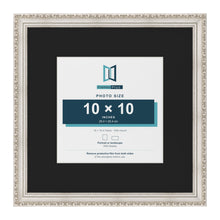 Louis Silver 16 x 16 inch picture frame with a black mount for a 10 x 10 inch photo