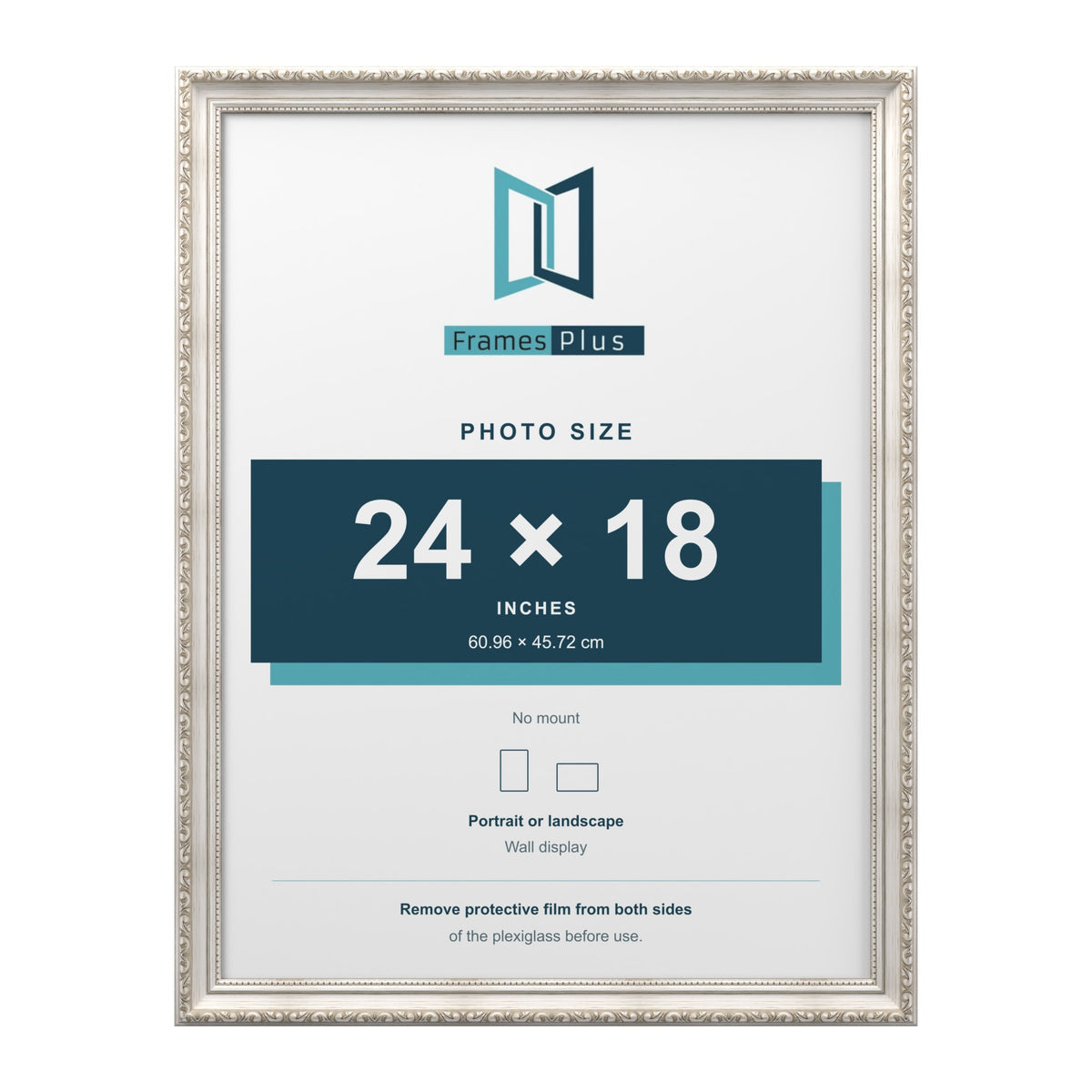 Louis Silver picture frame for a 24 x 18 inch photo