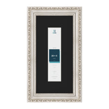 Louis Silver 30 x 15 cm picture frame with a black mount for a 20 x 5 cm photo