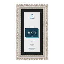 Louis Silver 30 x 15 cm picture frame with a black mount for a 25 x 10 cm photo