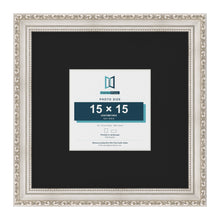 Louis Silver 30 x 30 cm picture frame with a black mount for a 15 x 15 cm photo