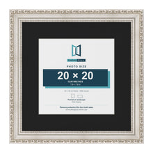 Louis Silver 30 x 30 cm picture frame with a black mount for a 20 x 20 cm photo