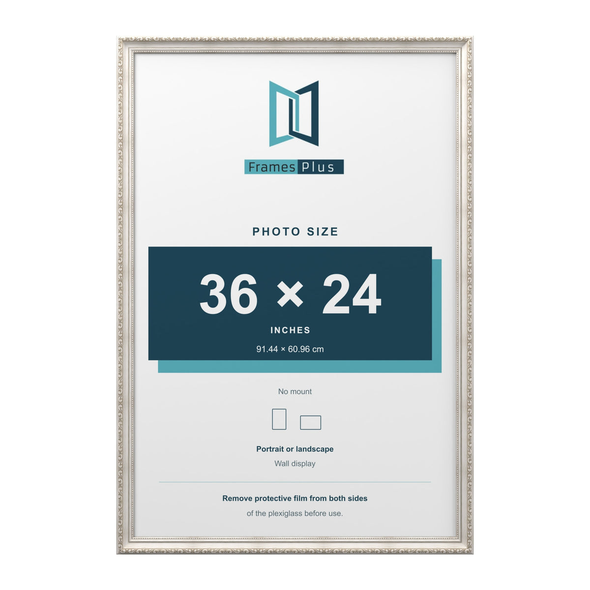 Louis Silver picture frame for a 36 x 24 inch photo