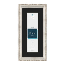 Louis Silver 45 x 20 cm picture frame with a black mount for a 35 x 10 cm photo