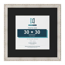 Louis Silver 45 x 45 cm picture frame with a black mount for a 30 x 30 cm photo