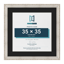Louis Silver 45 x 45 cm picture frame with a black mount for a 35 x 35 cm photo