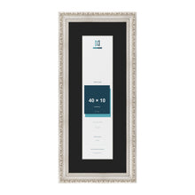 Louis Silver 50 x 20 cm picture frame with a black mount for a 40 x 10 cm photo