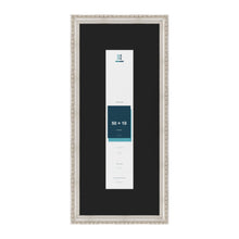 Louis Silver 70 x 30 cm picture frame with a black mount for a 50 x 10 cm photo