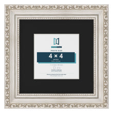 Louis Silver 7 x 7 inch picture frame with a black mount for a 4 x 4 inch photo