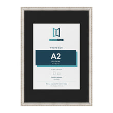Louis Silver A1 picture frame with a black mount for an A2 photo