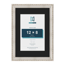 Louis Silver A3 picture frame with a black mount for a 12 x 8 inch photo