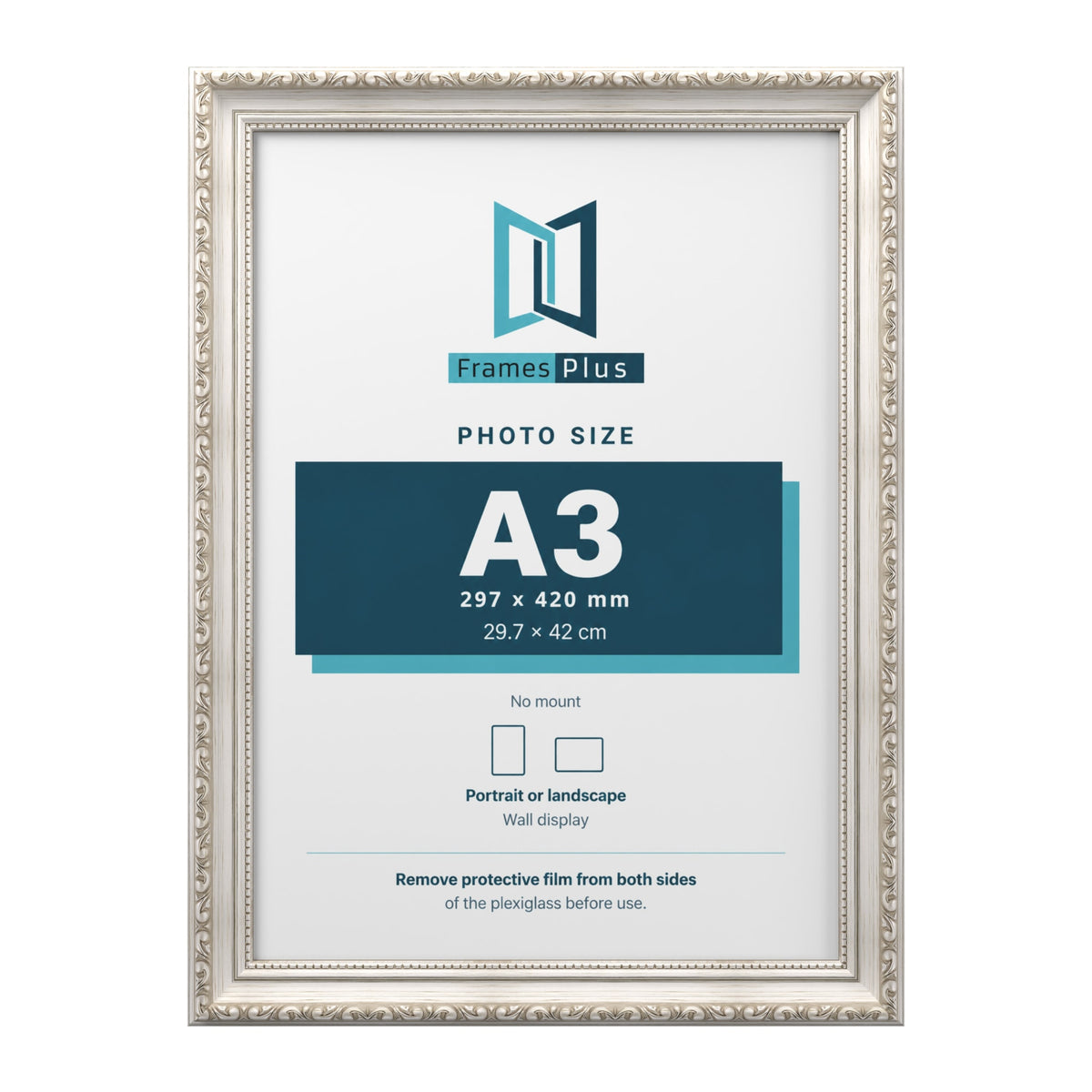 Louis Silver picture frame for an A3 photo