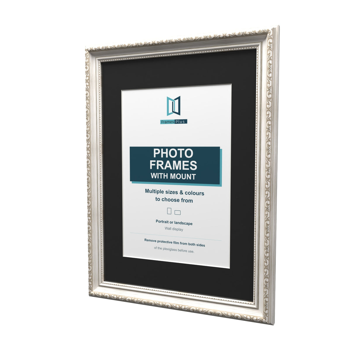 Louis Silver picture frame with a black mount