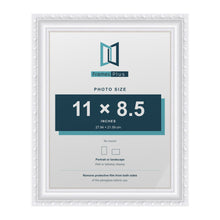 Louis White picture frame for an 11 x 8.5 inch photo