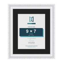 Louis White 12 x 10 inch picture frame with a black mount for a 9 x 7 inch photo