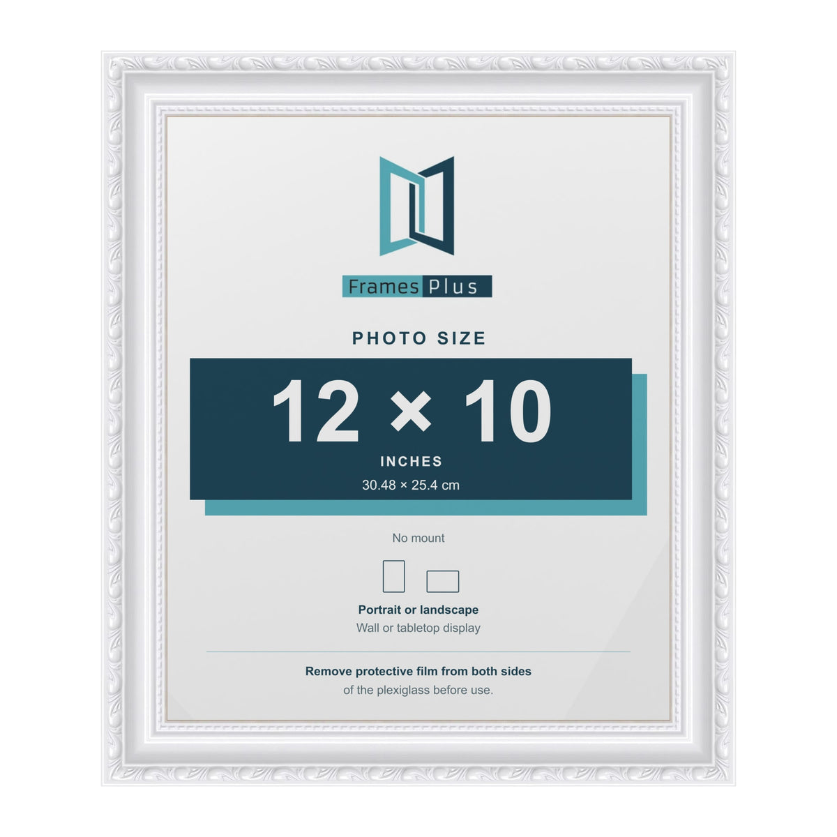 Louis White picture frame for a 12 x 10 inch photo