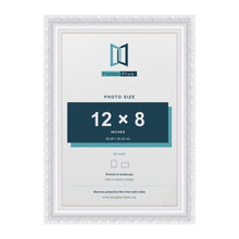 Louis White picture frame for a 12 x 8 inch photo